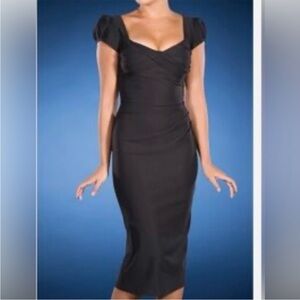 Stop Staring Alicia Estrada Size L Black Fitted Body Dress